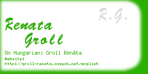 renata groll business card